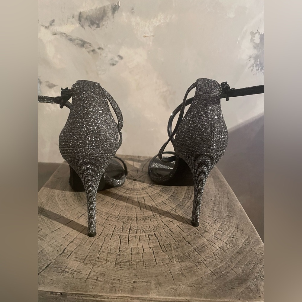 Michael Kors Glittery Silver Heels - Picture 6 of 10